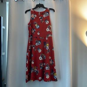 Never worn banana republic red silk dress